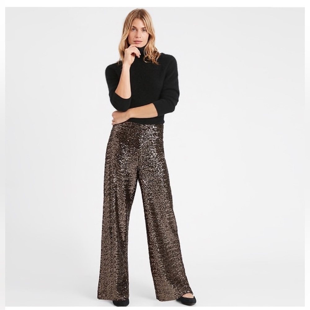 Banana Republic wide leg sequin pants
